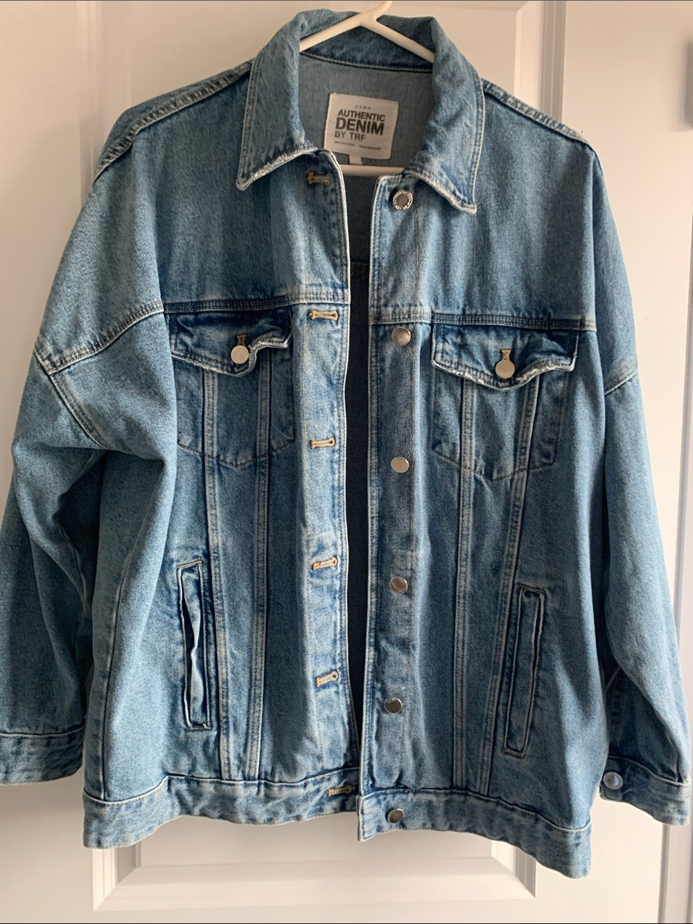 Zara Light Blue Denim Jacket - Oversized